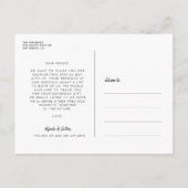 Elegant & moderne bruiloft Foto Briefkaart (Achterkant)