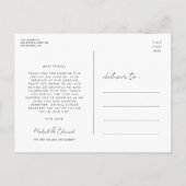 Elegant & moderne bruiloft Foto Briefkaart (Achterkant)