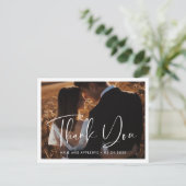 Elegant & moderne bruiloft Foto Briefkaart (Staand voorkant)