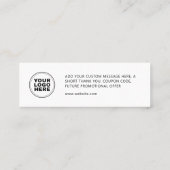 Elegant Moderne Business Logo Hartelijk dank Je ku Contactkaartje (Achterkant)