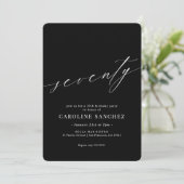 Elegant Moderne Calligrafie 70e verjaardag Kaart (Staand voorkant)