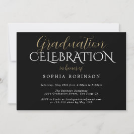 Elegant Moderne Calligrafie Graduation Party Kaart