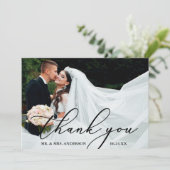 Elegant Moderne Calligrafie Hartelijk dank voor de Bedankkaart (Staand voorkant)