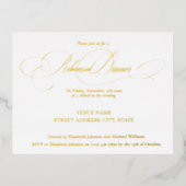 Elegant Moderne Calligrafie-repetitie Folie Uitnodiging Briefkaart (Voorkant)