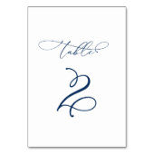 Elegant Moderne Calligrafie Tabel 2 Weddenschap Kaart (Achterkant)