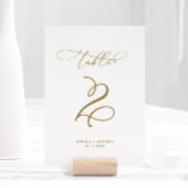 Elegant Moderne Calligrafie Tabel 2 Weddenschap Kaart