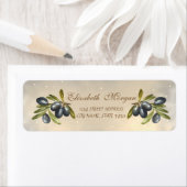 Elegant Moderne Chic Olive Branches Etiket (Insitu)