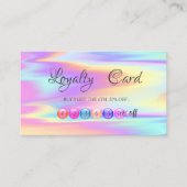 Elegant Moderne Colorful Holographic Loyalty Kaart (Voorkant)