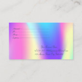 Elegant Moderne Confetti Colorful Ombre Holographi Kortingskaartje (Achterkant)