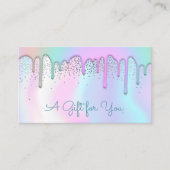 Elegant moderne Confetti regenboogschijven hologra Kortingskaartje (Voorkant)