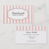 Elegant moderne crèmeroze en witte groep visitekaartje (Voorkant / Achterkant)