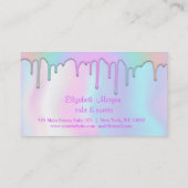 Elegant moderne cupcakes drijft holografisch klantenkaartje (Achterkant)