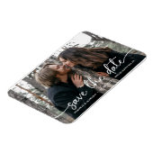 Elegant Moderne de Foto van het Manuscript sparen  Magneet (Linkerzijde)