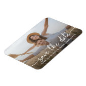 Elegant Moderne de Foto van het Manuscript sparen  Magneet (Linkerzijde)