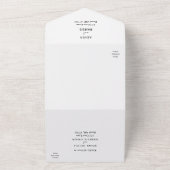 Elegant Moderne Dieetbeperkingen RSVP Wedding All In One Uitnodiging (Buitenkant)