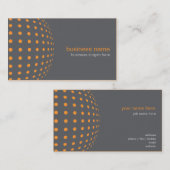 Elegant moderne, eenvoudige Oranje cirkels Visitekaartje (Voorkant / Achterkant)