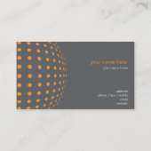 Elegant moderne, eenvoudige Oranje cirkels Visitekaartje (Achterkant)