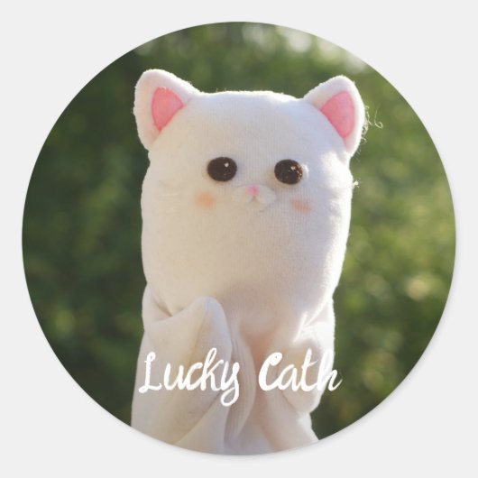 Elegant Moderne Eenvoudige persoonlijke foto Ronde Sticker (Voorkant)