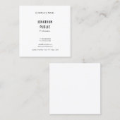 Elegant moderne, eenvoudige, professionele rendabe vierkante visitekaartje (Voorkant / Achterkant)