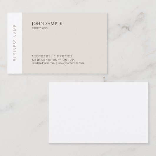 Elegant moderne, eenvoudige, professionele rendabe visitekaartje (Voorkant / Achterkant)