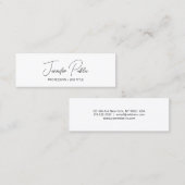 Elegant Moderne Eenvoudige Professionele Sjabloon  Mini Visitekaartje (Voorkant / Achterkant)