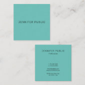 Elegant Moderne Eenvoudige Sjabloon Trendy Light B Vierkante Visitekaartje (Voorkant / Achterkant)