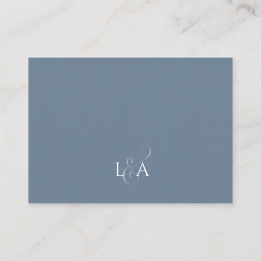 Elegant Moderne Eenvoudige Stusty Blue QR Code Web Informatiekaartje (Achterkant)