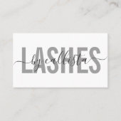 Elegant Moderne Eenvoudige Typografie Lashes Visitekaartje (Voorkant)