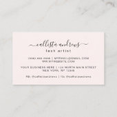 Elegant Moderne Eenvoudige Typografie Lashes Visitekaartje (Achterkant)