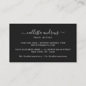Elegant Moderne Eenvoudige Typografie Lashes Visitekaartje (Achterkant)
