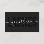 Elegant Moderne Eenvoudige Typografie Lashes Visitekaartje (Voorkant)