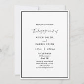 Elegant Moderne Engagement Party Kaart (Voorkant)