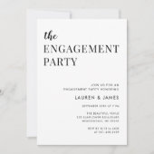 Elegant Moderne Engagement Party Kaart (Voorkant)