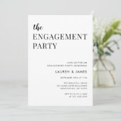 Elegant Moderne Engagement Party Kaart (Staand voorkant)