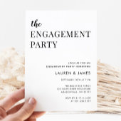 Elegant Moderne Engagement Party Kaart
