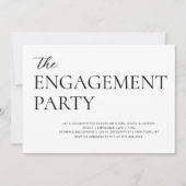 Elegant Moderne Engagement Party Kaart (Voorkant)