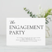 Elegant Moderne Engagement Party Kaart (Staand voorkant)