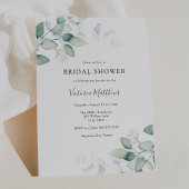 Elegant Moderne Eucalyptus Bridal Shower Kaart