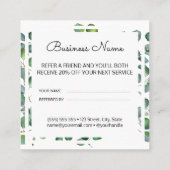 Elegant Moderne Eucalyptus Een vriend raadplegen Aanbevelingskaartje (Achterkant)