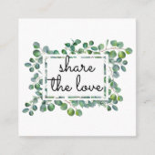 Elegant Moderne Eucalyptus Een vriend raadplegen Aanbevelingskaartje (Voorkant)