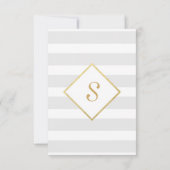 Elegant moderne Faux Gold-Spletters en stripes Bedankkaart (Achterkant)