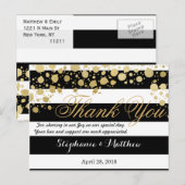 Elegant moderne Faux Gold-Spletters en stripes Briefkaart (Voorkant / Achterkant)