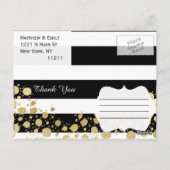 Elegant moderne Faux Gold-Spletters en stripes Briefkaart (Achterkant)