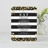 Elegant moderne Faux Gold-Spletters en stripes Kaart (Staand voorkant)