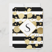 Elegant moderne Faux Gold-Spletters en stripes Kaart (Achterkant)