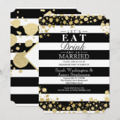 Elegant moderne Faux Gold-Spletters en stripes Kaart (Voorkant / Achterkant)