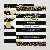 Elegant moderne Faux Gold-Spletters en stripes Kaart (Voorkant / Achterkant)