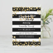 Elegant moderne Faux Gold-Spletters en stripes Kaart (Staand voorkant)