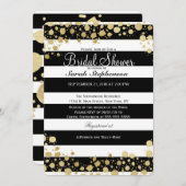 Elegant moderne Faux Gold-Spletters en stripes Kaart (Voorkant / Achterkant)