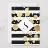 Elegant moderne Faux Gold-Spletters en stripes Kaart (Achterkant)
